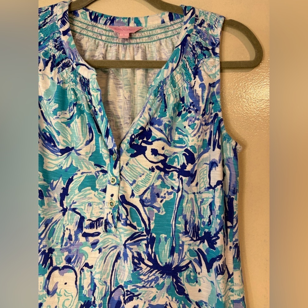 Lilly Pulitzer Essie Maxi Dress sleeveless novelty elephant summer size S - Picture 5 of 12